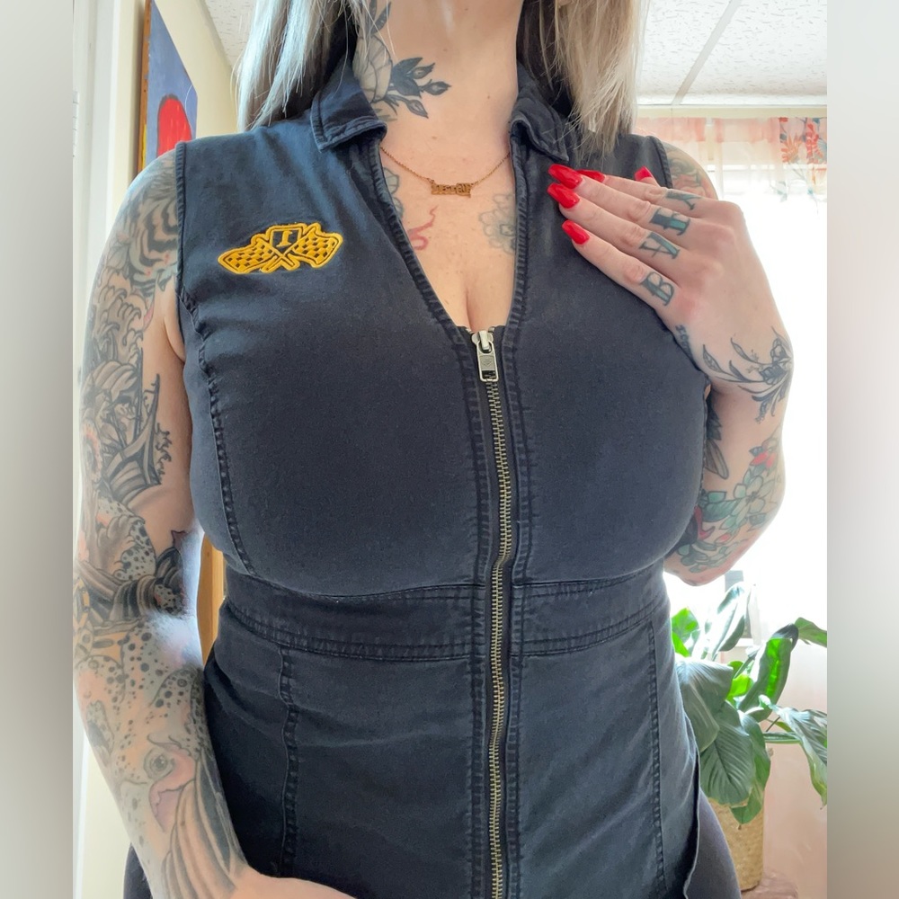 Harley Davidson Ladies Sleeveless Racing Zip up